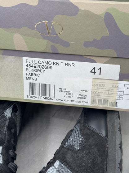 Valentino Camo Knit Trainers UK7