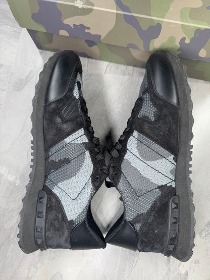 Valentino Camo Knit Trainers UK7